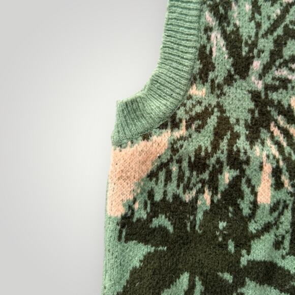 TOPMAN Knit Tank With Palm Tree Print-multi sz L - Picture 5 of 9